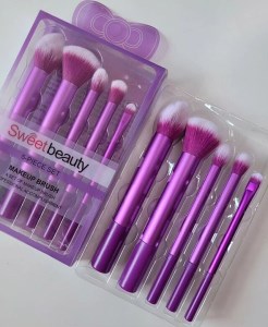 ست براش 5 تایی کد 1067 sweet beauty رنگ بنفش